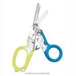 multiherramienta Leatherman rescate de aves rapaces amarillo y azul T44R256 - Leatherman Navajas