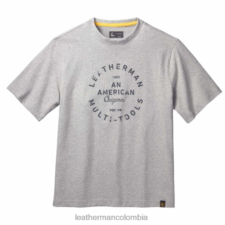 vestir Leatherman camiseta de manga corta con insignia Heritage gris T44R295 - Leatherman Navajas - Image 1