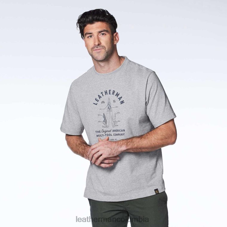 vestir Leatherman camiseta de manga corta herencia pst gris T44R298 - Leatherman Navajas - Image 7
